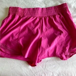 Lululemon Sonic Pink Hotty Hot Shorts Size 8 Tall